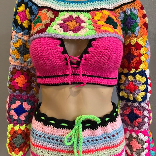 Top bolero granny crochet