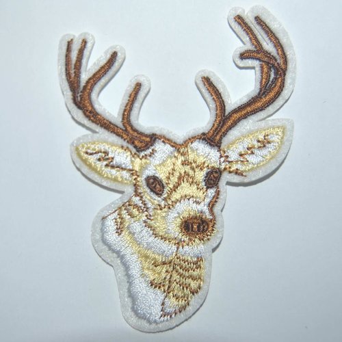 Patch cerf ecusson thermocollant couture