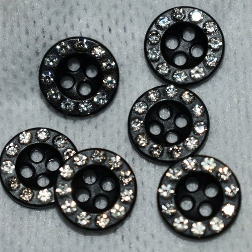 4 boutons  diamant couture mercerie scrapbooking