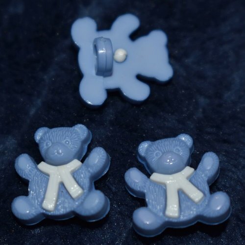 3 boutons  ourson couture mercerie scrapbooking