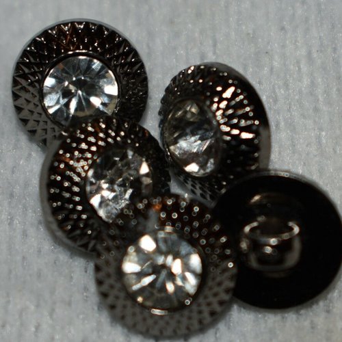 5 boutons  diamant couture mercerie scrapbooking