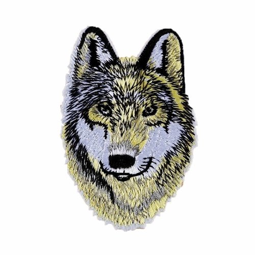 1patch chien loup ecusson thermocollant couture