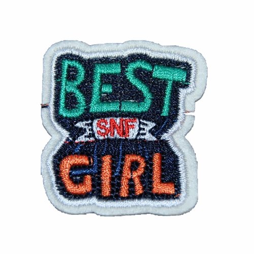 Patch best gril écusson brodé thermocollant coutures