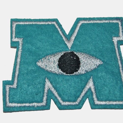Patch mosteur et compagnie écusson brodé thermocollant coutures