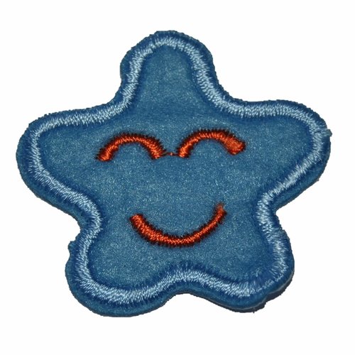 Patch etoile smiley ecusson thermocollant couture