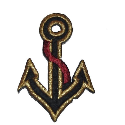 Ecusson patch  ancre marine thermocollant couture