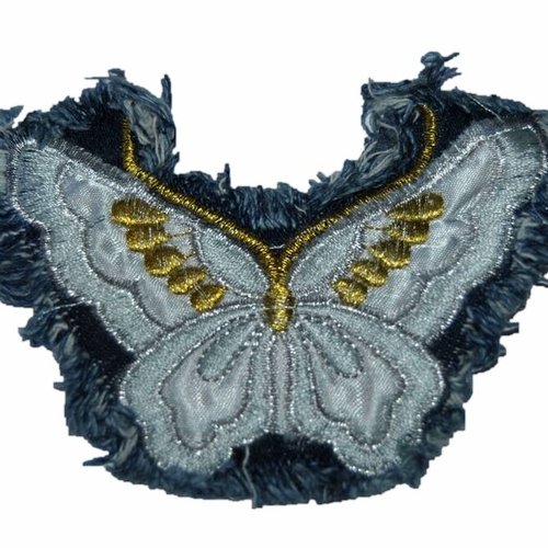 Patch a coudre papillon thermocollant coutures