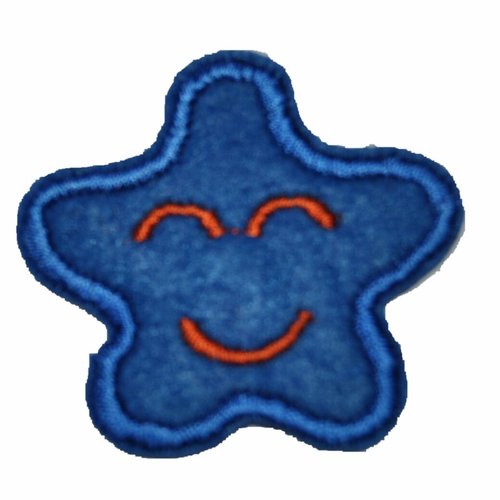 Patch etoile smiley ecusson thermocollant couture