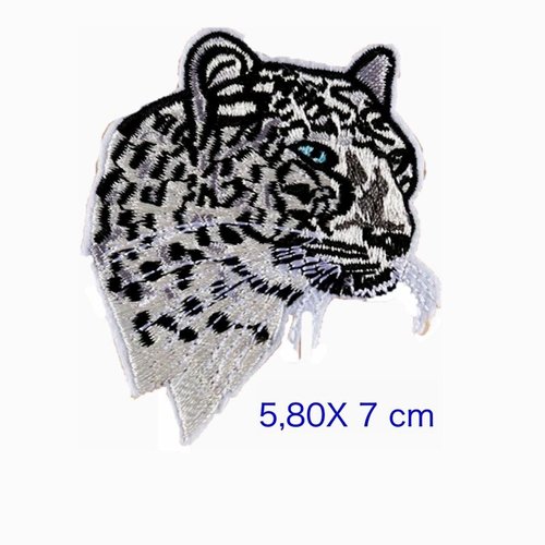 Patch leopard écusson brodé thermocollant coutures