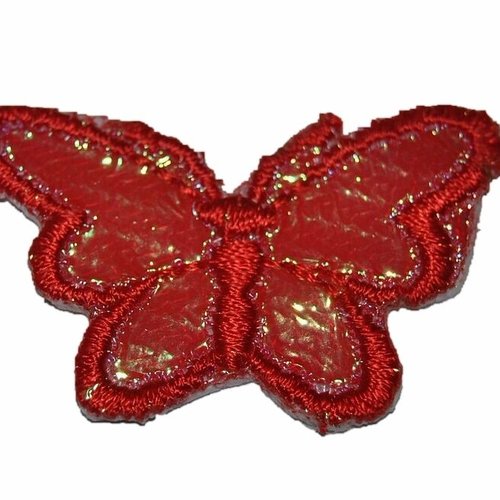 2 patchs papillon thermocollant coutures