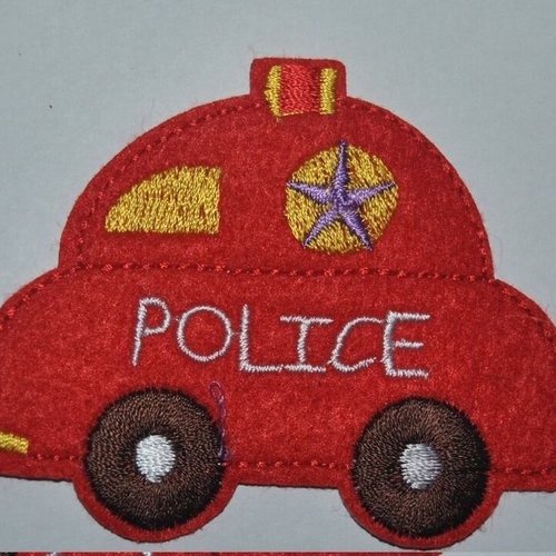 Patch voiture police thermocollant coutures