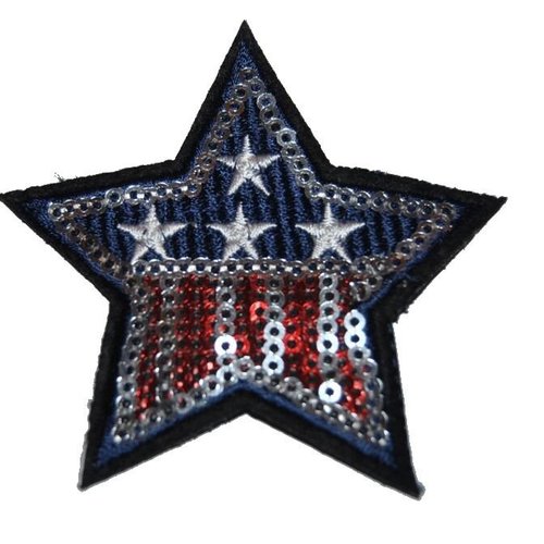 Patch etoile usa ecusson thermocollant couture