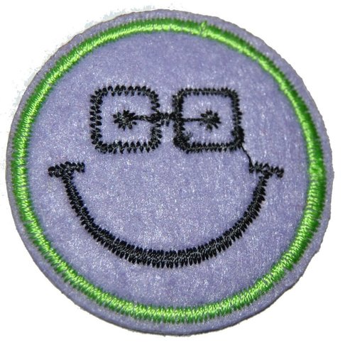 Patch smiley thermocollant coutures