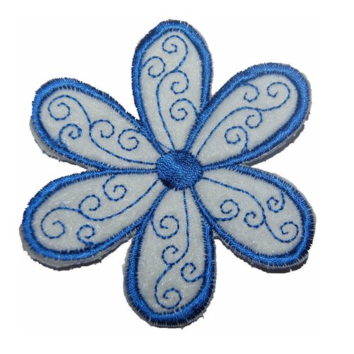 Patch fleur thermocollant coutures