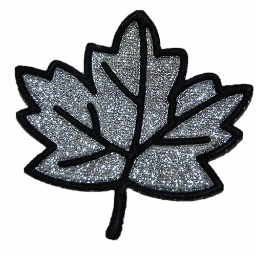 Patch feuille ecusson non thermocollant couture