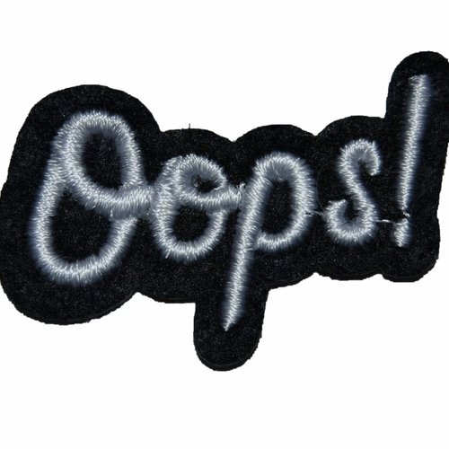 Patch oops ecusson thermocollant couture