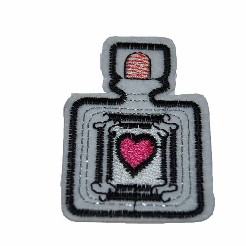 Patch bouteille parfun thermocollant coutures
