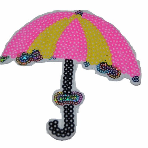 Patch parapluie paillette ecusson thermocollant couture