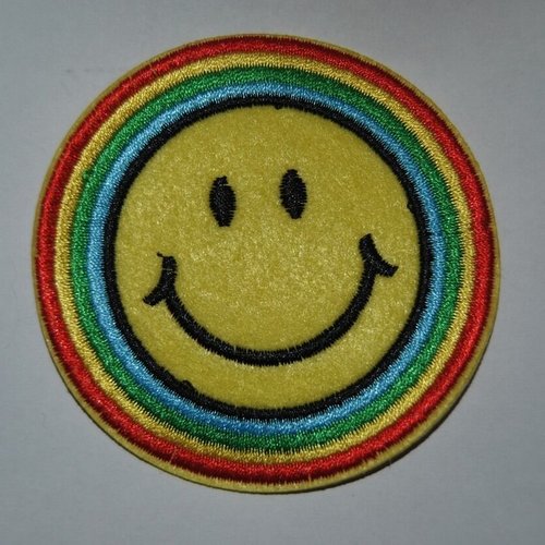 Patch smiley thermocollant coutures