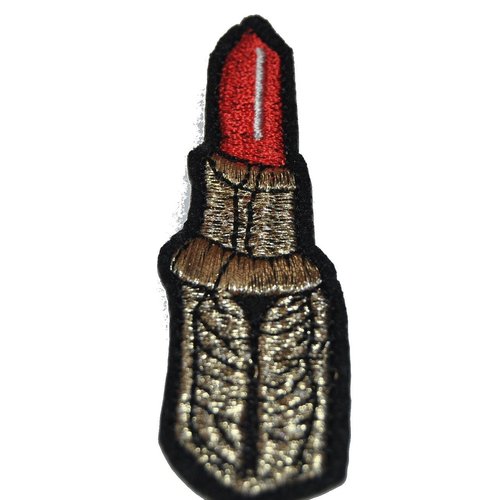 Patch rouge a levre thermocollant coutures