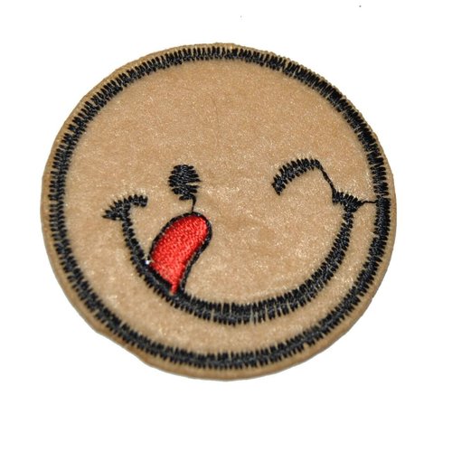 Patch smiley thermocollant coutures