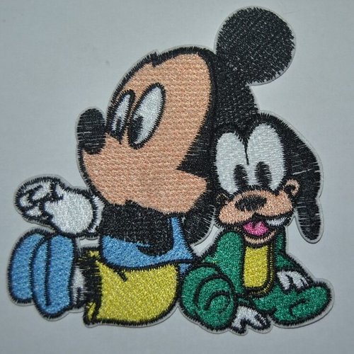 Patch mickey thermocollant coutures