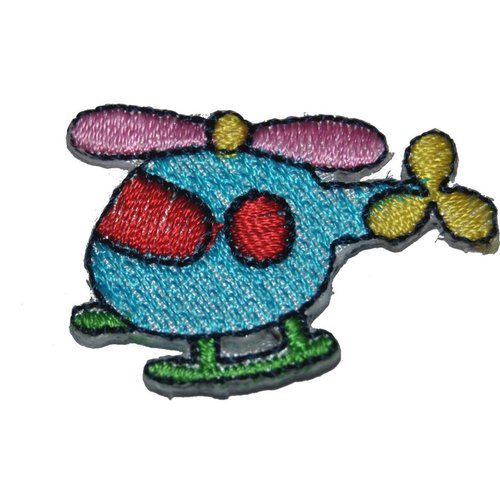 Patch helicoptere ecusson thermocollant couture