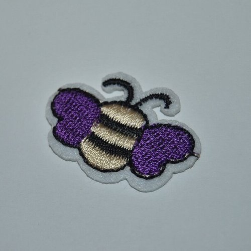 Patch 2 abeilles ecusson thermocollant couture