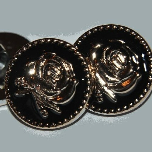 6 bouton  rose couture mercerie scrapbooking