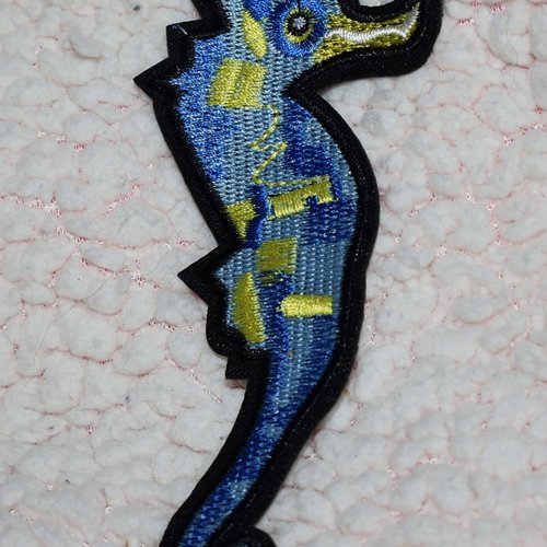 Ecusson patch hippocampe poisson thermocollant couture