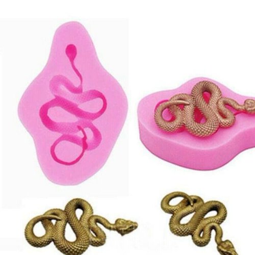 Moule silicone resine serpent bijoux uv ou eposy pendentif
