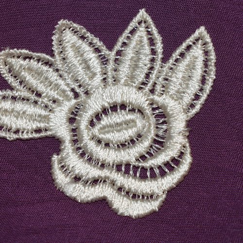 2 patch  fleur  écusson brodé non thermocollant coutures