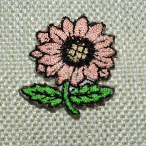 Ecusson strass fleur noire, patch thermocollant fleur pour customisation  vêtement 7 cm - Motif thermocollant - Creavea