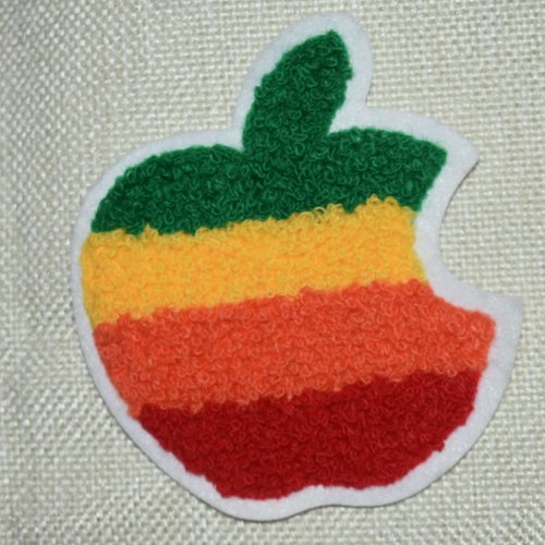 Patch pomme ecusson non  thermocollant couture