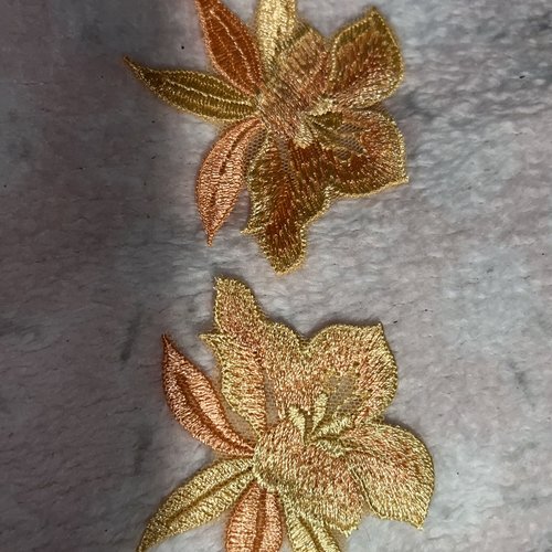 2 appliques, , fleurs