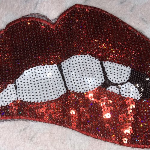Appliques, , bouche, paillettes