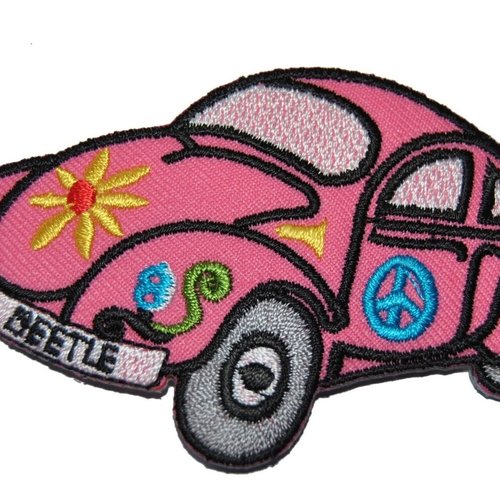 Patch voiture coccinelle thermocollant coutures 