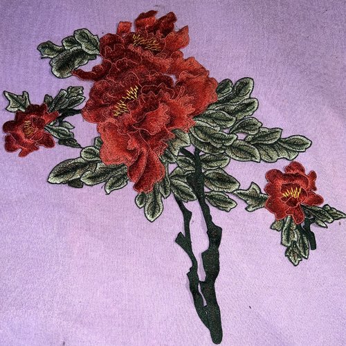 Grande guipure, fleurs