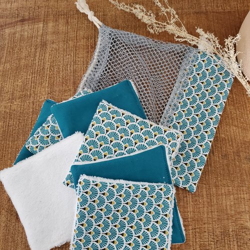 Carrés démaquillants avec pochon de lavage