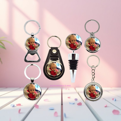 Porte-clés personnalisé avec photo – décapsuleur photo personnalisé – cadeau papa, papy ou autre