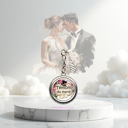 Porte-clés témoin de mariage – "témoin du marié" – cadeau témoin, idée cadeau mariage, remerciement