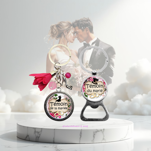Porte-clés témoin de mariage, décapsuleur cadeau témoin, idée cadeau mariage, remerciement