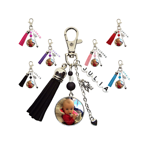 Porte-clés personnalisé photo et prénom – cadeau unique, porte-clés personnalisable avec votre image | idée cadeau original