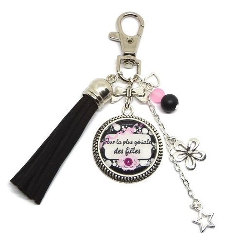 Porte clés pour votre fille, "pour la plus géniale des filles"