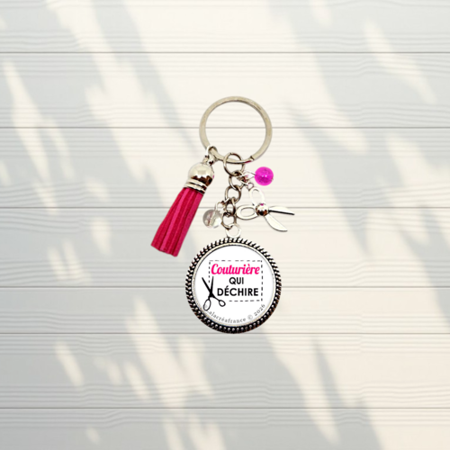 Porte clés couturière, cadeau couturière qui déchire