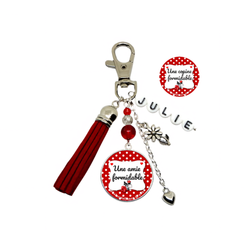 Votre prénom - porte-clés personnalisé amie, copine, "une amie formidable", "une copine formidable"