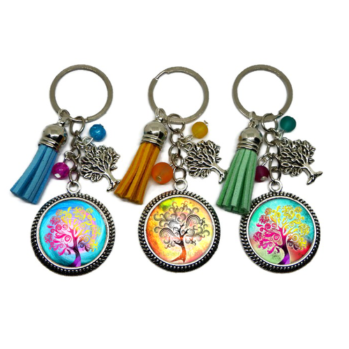 Porte clés arbre de vie, bijou de sac arbre de vie
