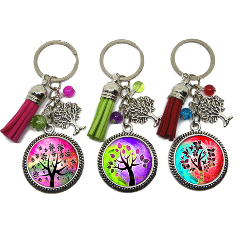 Porte clés arbre de vie, bijou de sac arbre de vie, cadeau personnalisé