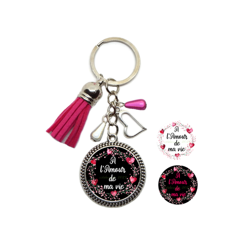 Porte clés "a l'amour de ma vie", idée cadeau st valentin
