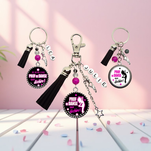 Porte-clés professeur de danse personnalisé – cadeau original pour prof de danse